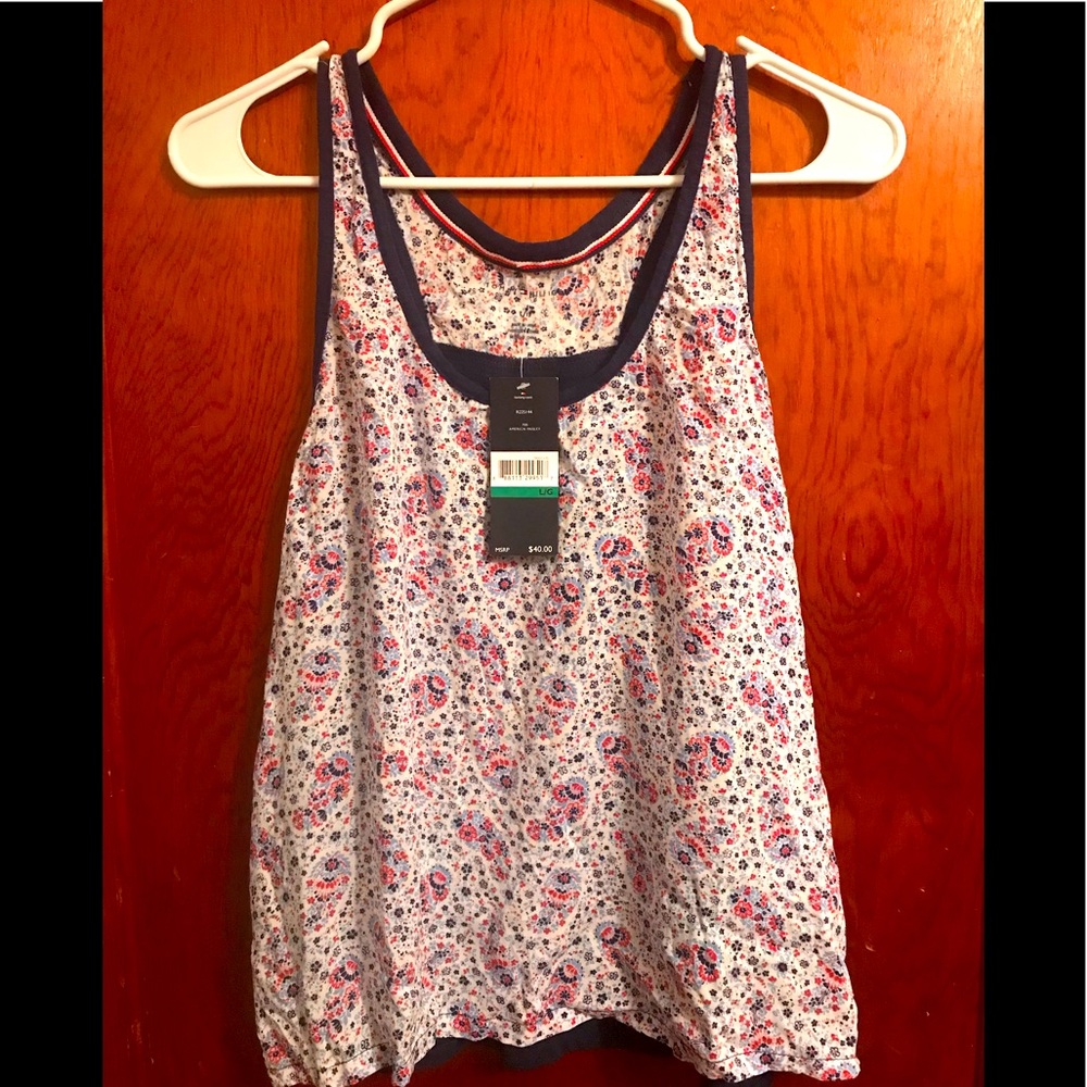 Tommy Hilfiger Red White & Blue Tank Top LARGE